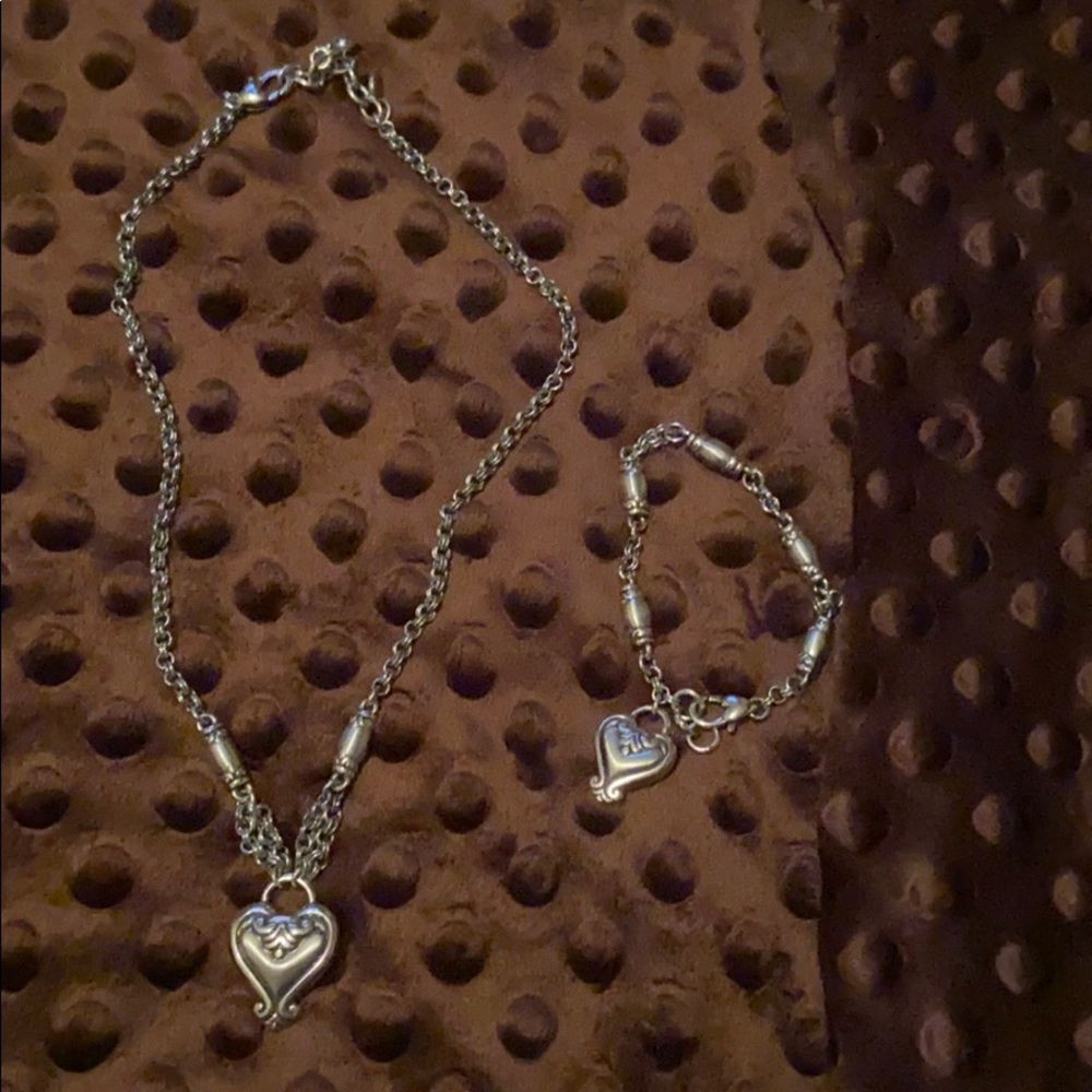 Brighton Classic Heart Necklace and bracelet set